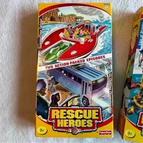 Vintage Fisher Price Rescue Heroes vhs lot of 2 - Picture 2 of 9